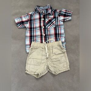 18 months baby boy Nautica shirt and old navy shorts